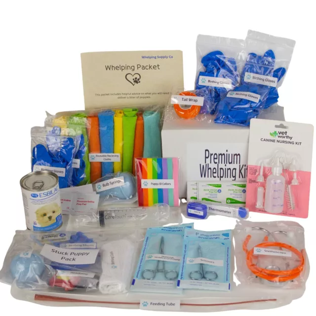 Whelping Kit for Dogs, DELUXE - by Whelping Supply Co., 8 puppy delivery kit