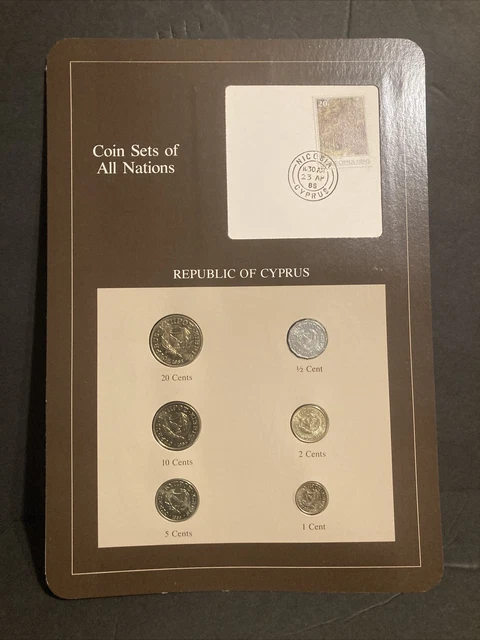 Coin Sets of All Nations Republic of Cyprus UNC 6 Coins