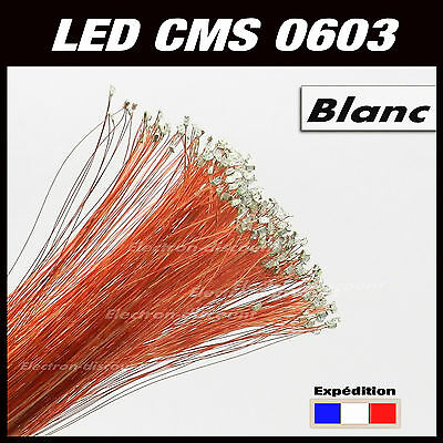 C144bc# LED CMS pré-câblé 0402 blanc chaud fil émaillé 5 à 20pcs prewired LED 