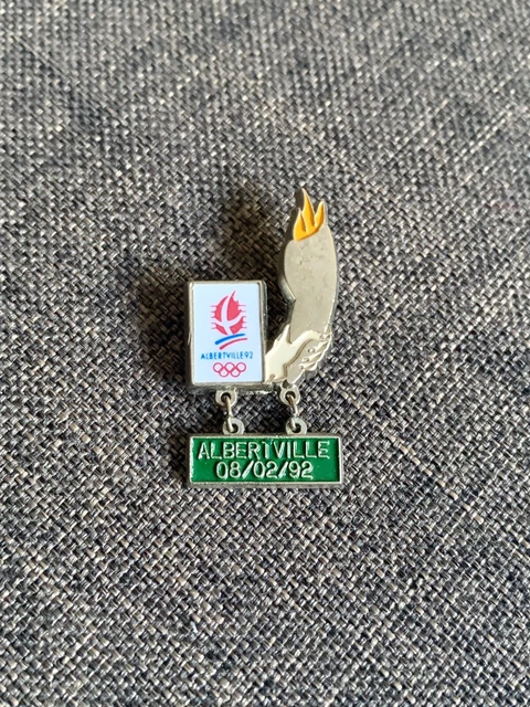 Olympische Spiele - Beau pin's , JO , Jeux Olympiques Albertville 92 , parcours de la flamme