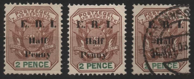 South Africa / Transvaal 1901, Overprint E.R.I., 2 d,  SG 243, MNH**  +Used