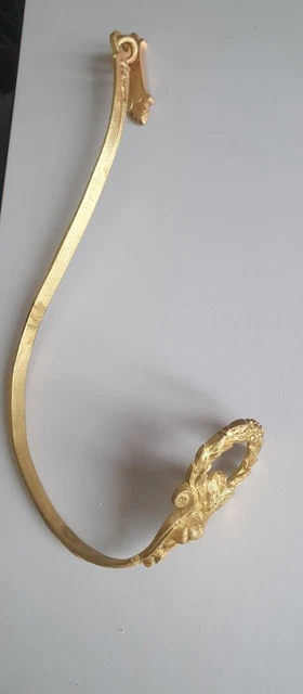 Embrasse De Rideau Ancienne - Bronze Doré Style Louis XV - Patère Vintage