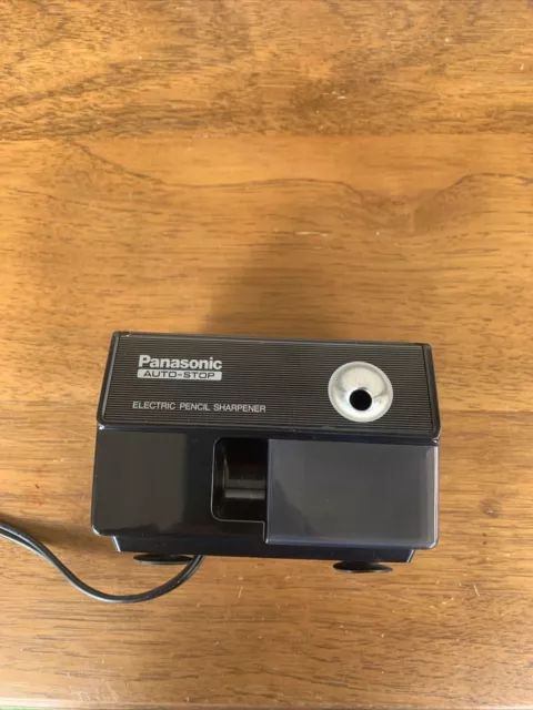 Panasonic KP-110 Electric Pencil Sharpener Auto Stop Black Japan Works Great