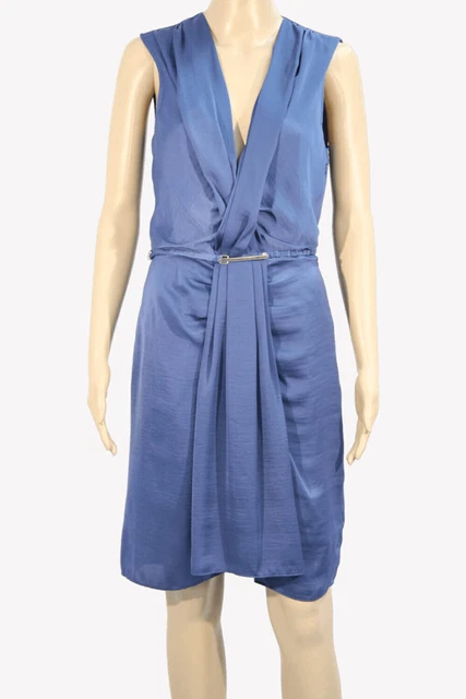 Reiss Robe Femmes Gr. 36 (UK10) Bleu Robe D'Été Robe Décontractée Élégant Robe