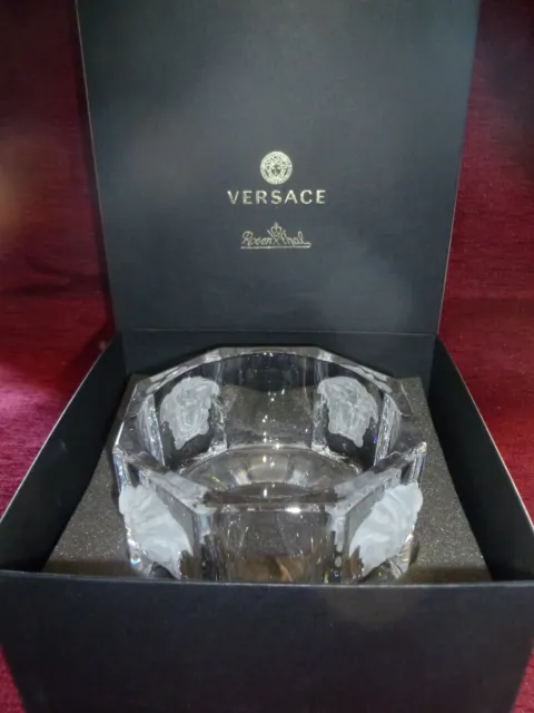Portabottiglie vino vetro Rosenthal Versace NUOVO carta di autenticità in scatola Inc