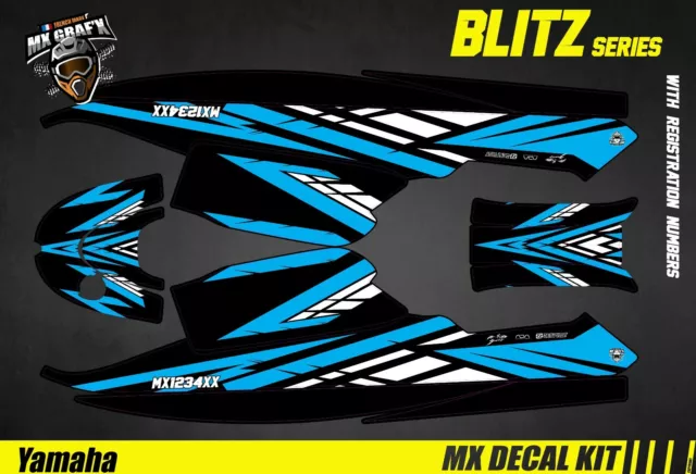 Kit Déco pour / Decal Kit for Jet SkiYamaha Super Jet - Blitz Blue