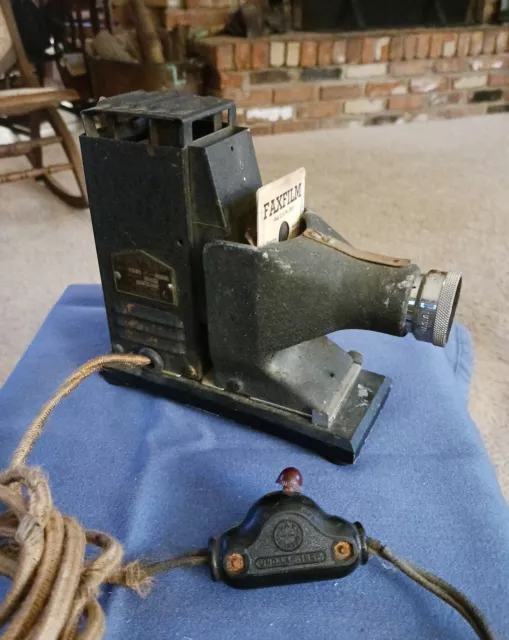 Antique 1920’s  Miniature Picturol Projector, Model FAX, No. 201 & IT WORKS!