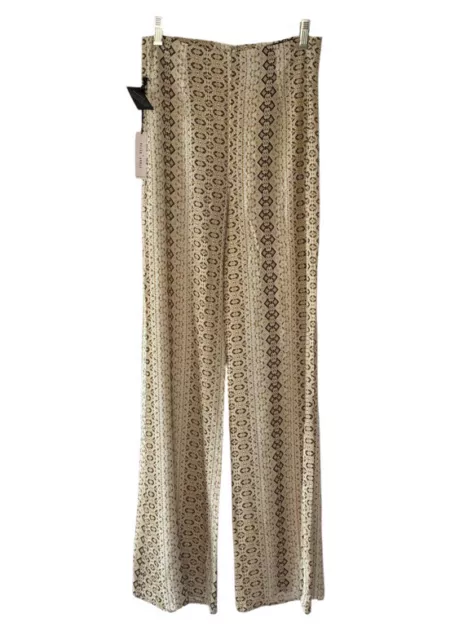 After Party by Nasty Gal NWT Gold + Black High-Rise Waist Palazzo Pants Small