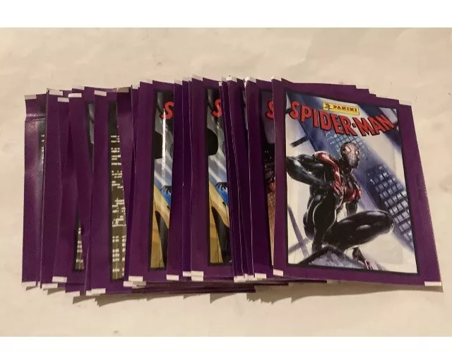 Panini Spider Man Spider Verse 25 Sealed Packs Stickers Collection