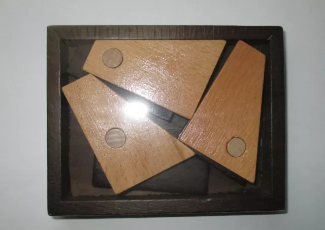 Puzzle triangles casse tête en bois 2 couleurs