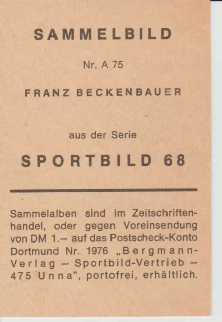 Franz Beckenbauer, Bayern München, orig sign Bergmann SB , Sportbild 68 2