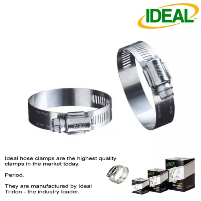 IDEAL Box of 10 Tridon Hose Clamps Size #12 / 13-32mm 1/2 - 1-1/4"