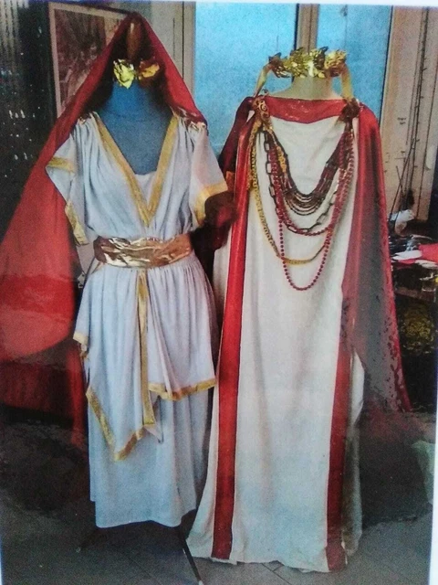 Costume SARTORIA, teatro, carnevale ROMA IMPERIALE TAGLIA 42/52 COPPIA ABITI
