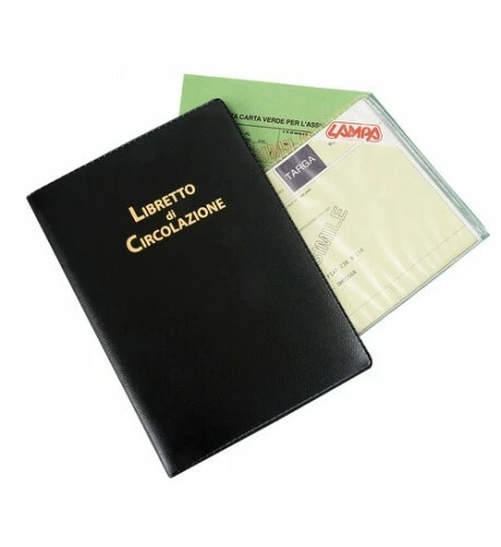 PORTA LIBRETTO DI CIRCOLAZIONE PORTADOCUMENTI PER AUTO MOTO PLASTIFICATO COVER