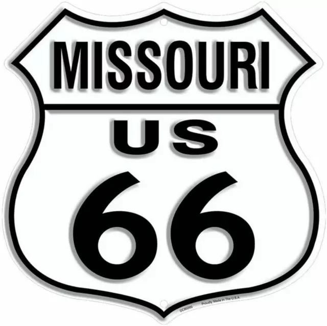 Embossed Signage - Route 66 MO Missouri Shield Sign