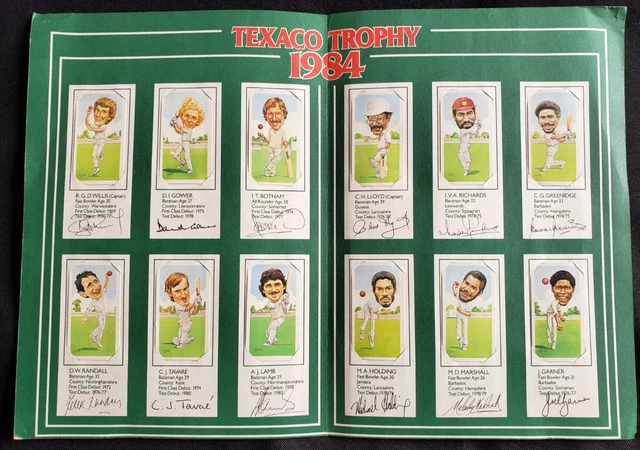 Texaco Trophy Cricket Card - Set completo in album ufficiale