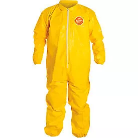 DuPont Tychem 2000 Coverall,Elastic Wrist/Ankle,Stormflap,Tapered