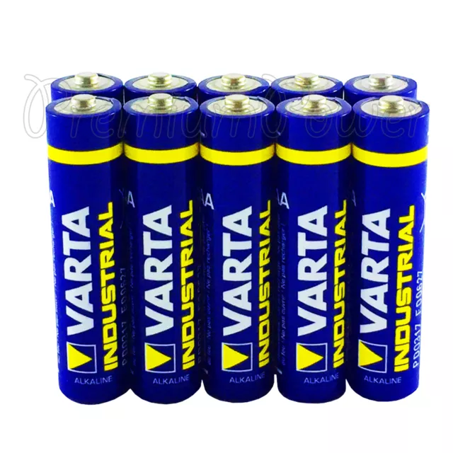 10x Varta Piles AAA Alcaline Industrial LR03 Micro 4003 MN2400