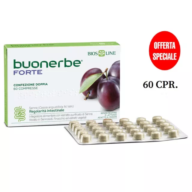 Buonerbe Forte Biosline - 60 Compresse - Regolarita' Intestinale Intestino Pigro