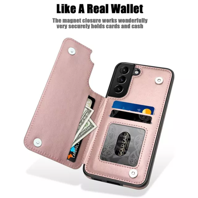 Mandala Pattern Leather Wallet Flip Magnetic Card Holder Case Cover For Samsung 3
