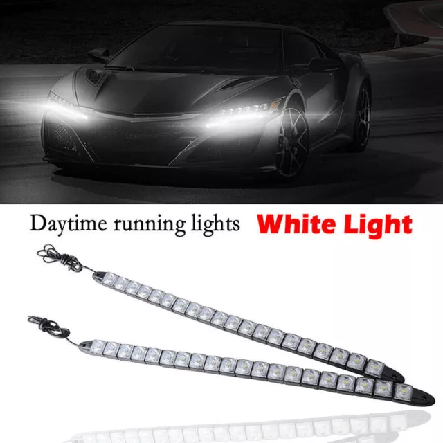 2PC 20 LED Daytime Runing Lights Car Driving DRL Fog Lamp Light White Bright 12V