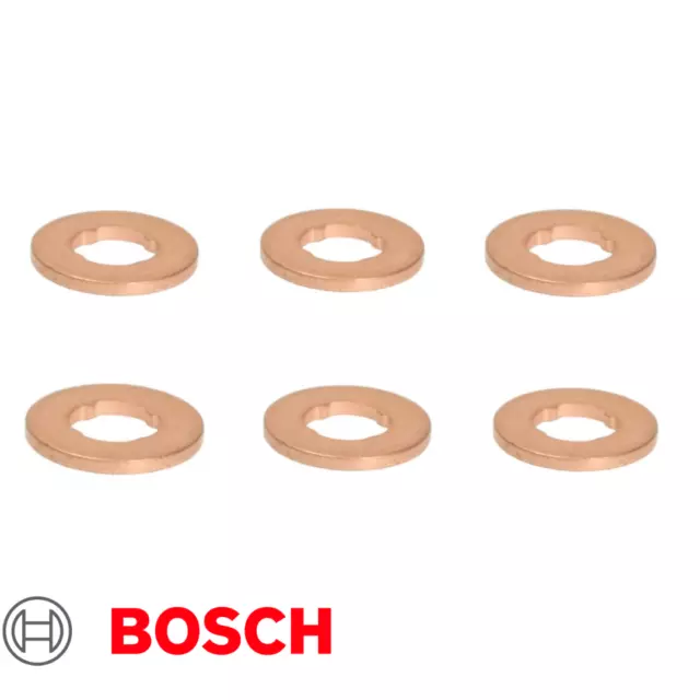 6x Dichtring Kupferscheibe Injektor BOSCH F00VC17503 für BMW Mercedes CITROËN