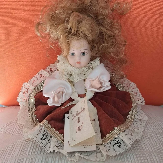 1495. LE BAMBOLE DI JAGO PORCELLANA BISCUIT D'EPOCA FATTE A MANO H