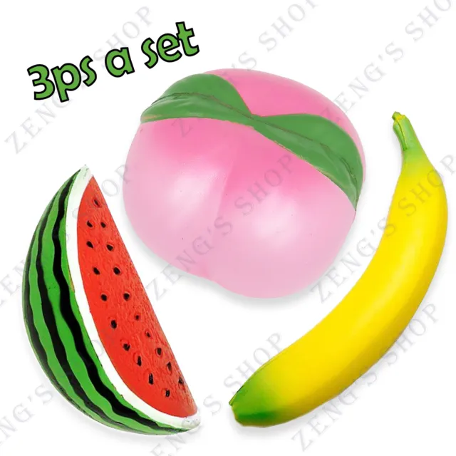 Cute Fruit Jumbo Slow Rising Squishys Squeeze Toy Stress Reliever Fun Gift UK