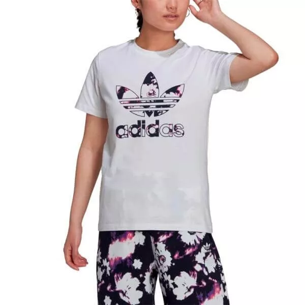 Adidas Originali da Donna T-Shirt – Bianco/Legend Inchiostro