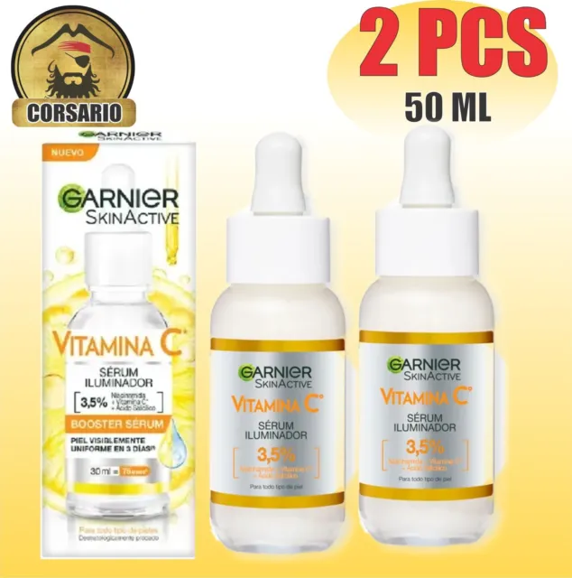 Garnier anti-dark spot serum with vitamin c, niacinamide and salicylic acid- 2PC