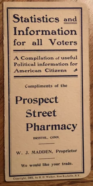 1904 Statistics & Information For All Voters Prospect St. Pharmacy, Bristol, CT