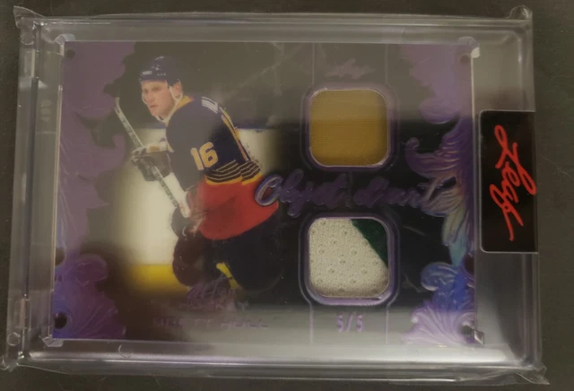 2022 Leaf Art Of Hockey Brett Hull Objet d' Art Dual Game Used Jersey Patch 5/5