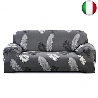 Carvapet Elasticizzato Copridivano Allungabile Universale Fodera per Divano Antiscivolo Sofa Protettore Bianco Screziato, 2 posti 135-170cm 