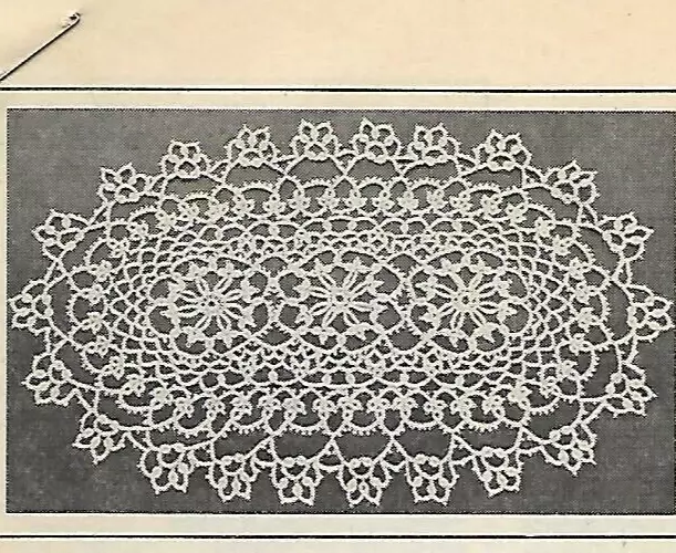 INSTRUCCIONES DE PATRÓN DE TATUAJE OBLONGO DOILY de colección