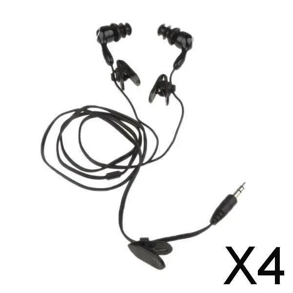 4X 3.5mm Stecker In-Ohr Ohrstück mit Klammer Sports Kopfhörer für iPod
