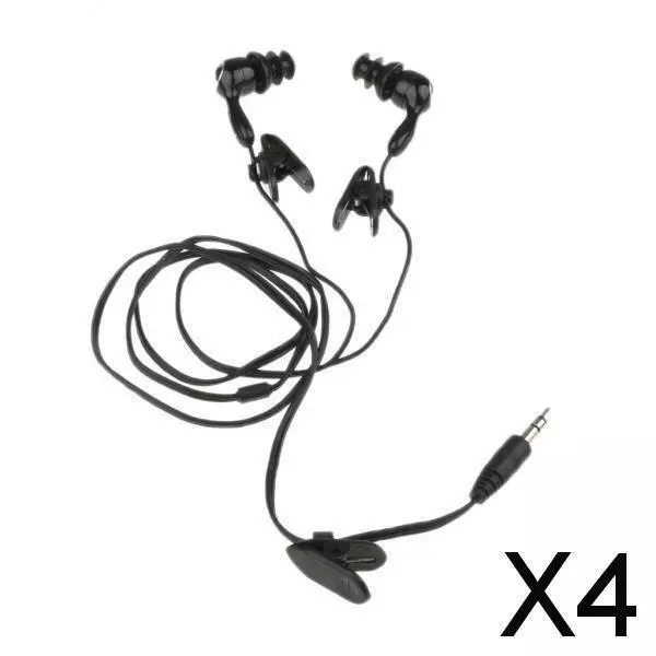 4X 3.5mm Stecker In-Ohr Ohrstück mit Klammer Sports Kopfhörer für iPod