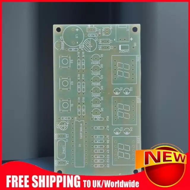 AT89C2051 Electronic Clock Module DIY KIT 7-12 V 6 Bits Digital LED Display