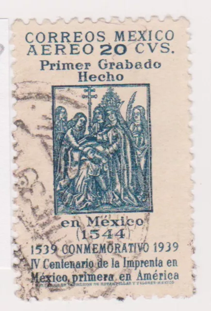 (MCO-255) 1939 Mexico 20c blue air