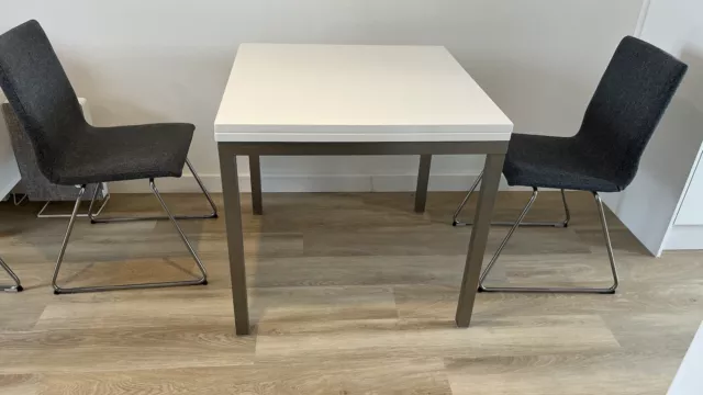 Dwell Flick Extending Dining Table In White  - Seats 4 to 6 people