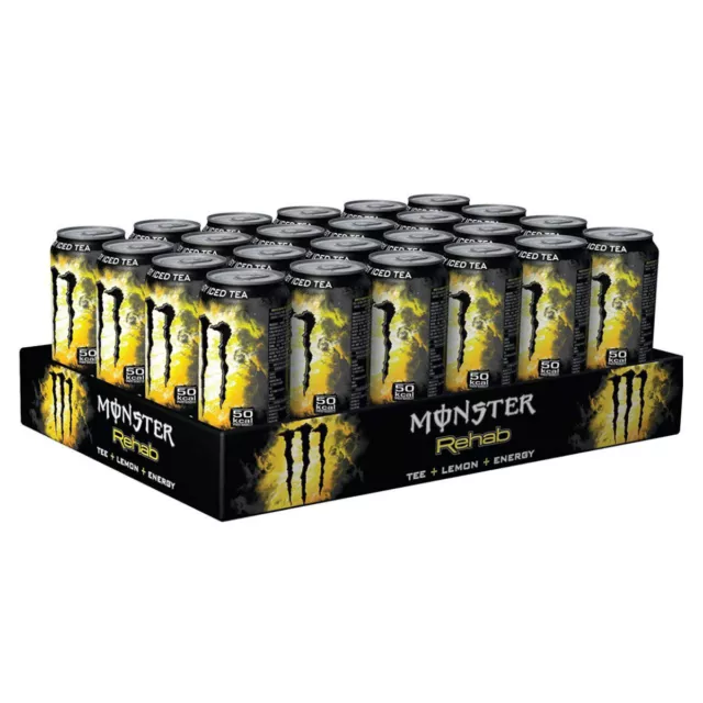 Monster Rehab tè e limonata energy drink con taurina confezione da 24 500 ml