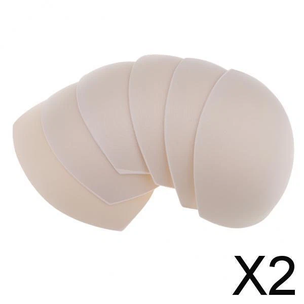 2X 3 pares de sujetador bikini espuma para el pecho almohadillas push up inserto