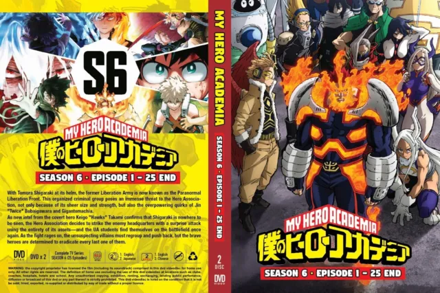 My Hero Academia (Boku No Hero Academia) Season 6 Ep1-25 Anime DVD [English  Dub]