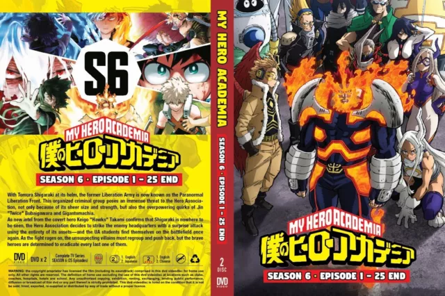 DVD ANIME BOKU NO HERO ACADEMIA SEASON 6 VOL.1-25 END ENGLISH DUBBED REGION  ALL