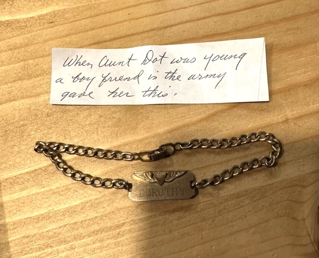 WW2 US ARMY BRACELET Given to Girlfriend with Note £41.42 PicClick UK