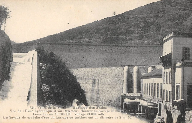 Cpa 63 Dam Des Fades Valley De La Sioule