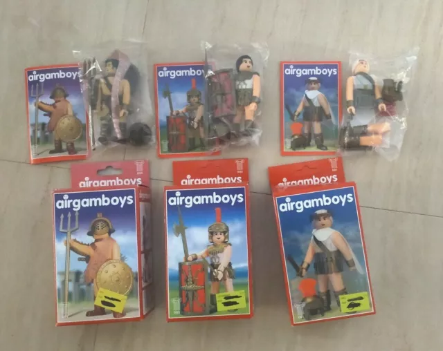 Lote 3 Airgamboys ,En Sus Cajas Julio Cesar, Centurión,Jefe Gladiator  .Nuevos.