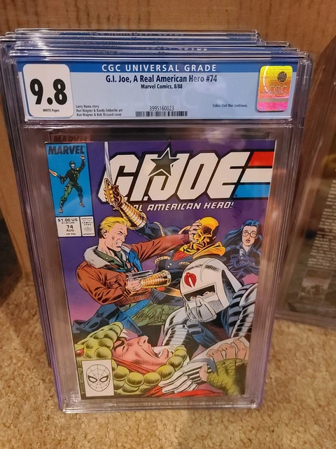 G.I. Joe, A Real American Hero #74 CGC 9.8 White Pages NM/MT 1988 Marvel