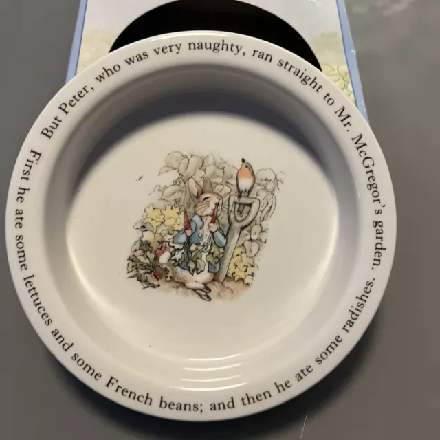 Peter Rabbit By Wedgwood Christening Bowl boxed 3