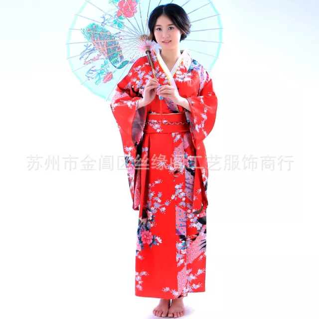 Japanese Women's Traditional Kimono Formal Dress Cosplay Yukata Anime Dress New