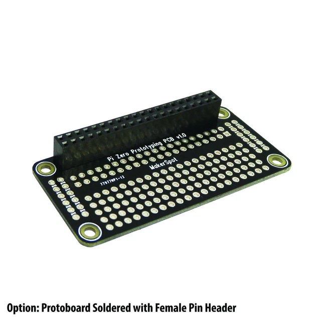 MakerSpot RPi Raspberry Pi Zero W Protoboard Breadboard HAT Soldered with Female